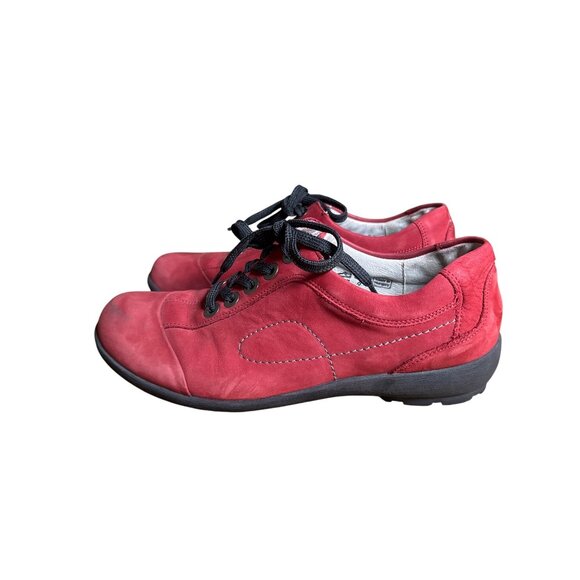 Waldlaufer Dana Red Laced Nubuck Womens Shoes Size 6.5 / US 9 Orthotic Comfort - Picture 4 of 11